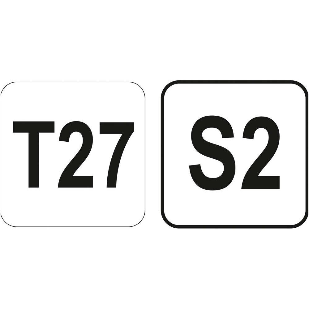 L tipo atsuktuvas TORX su rankena T27 2