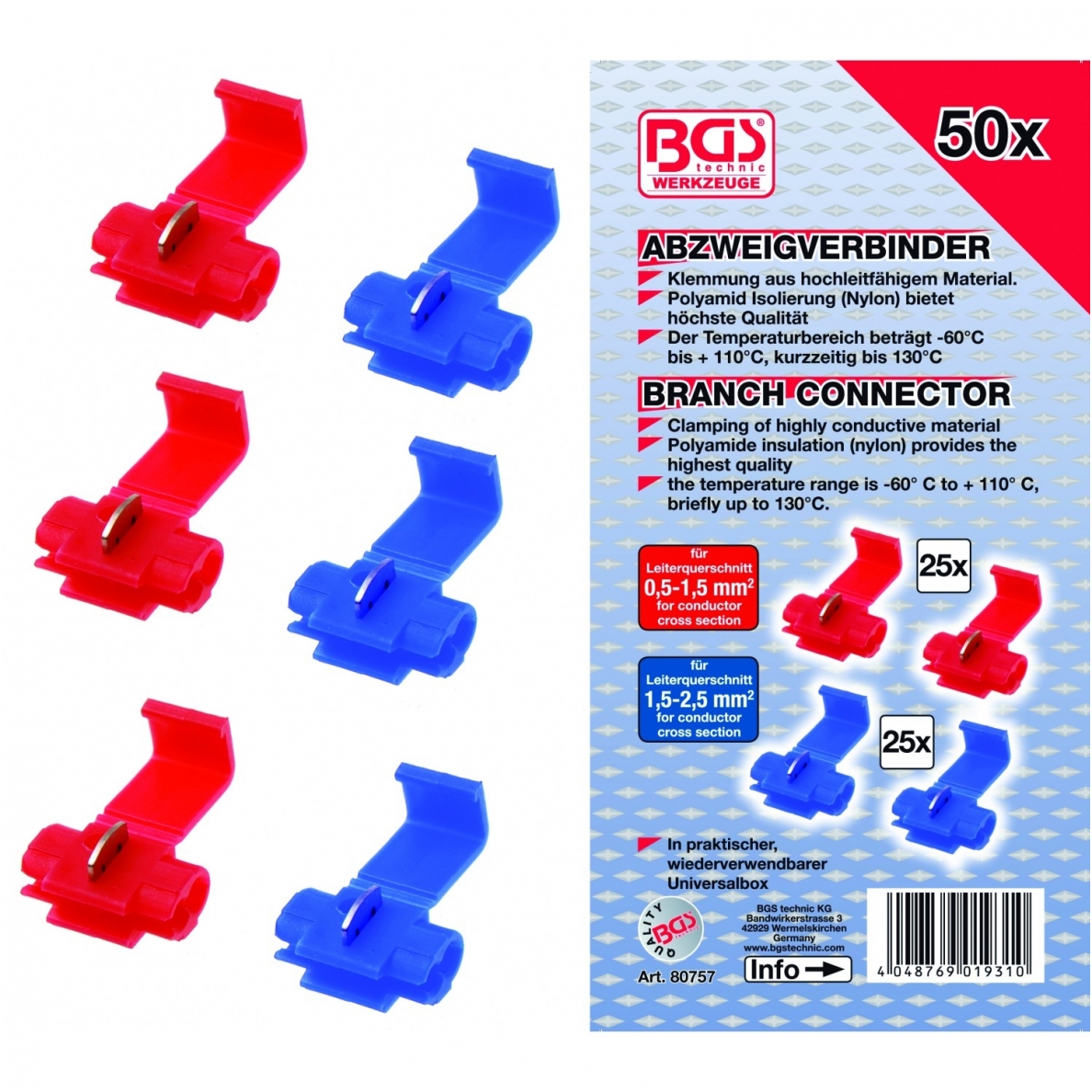 Laidų sujungėjų rinkinys 50 vnt Laidų sujungėjų rinkinys 50 vnt