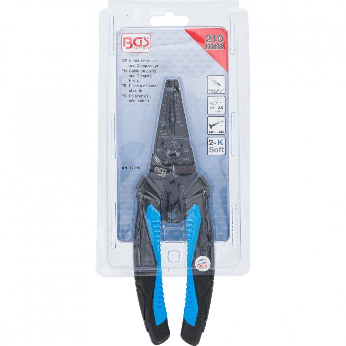 Laidų valymo ir presavimo replės 210mm. 3