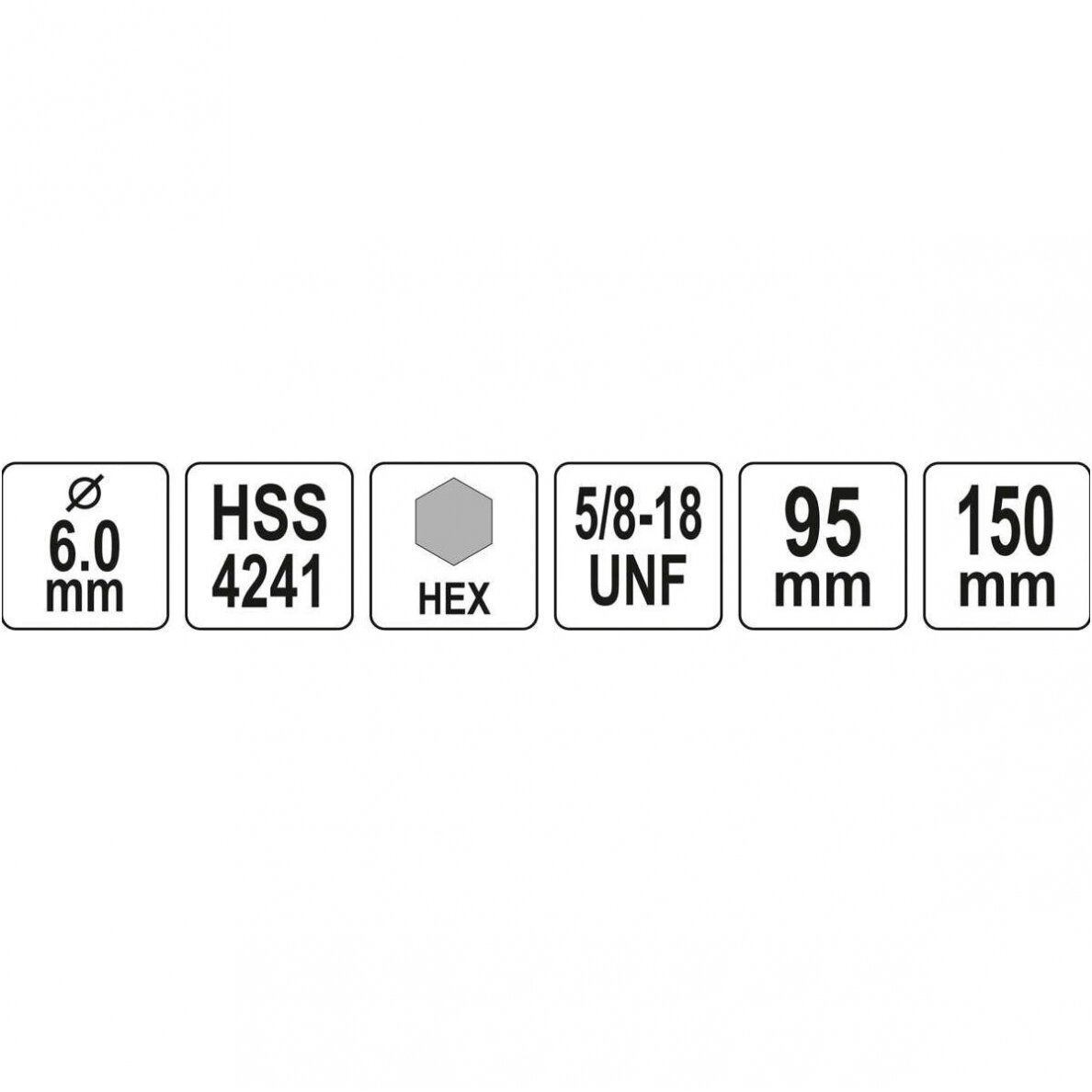 Laikiklis gręžimo karūnai TCT 5/8"-18UNF 10mm. Hex 2