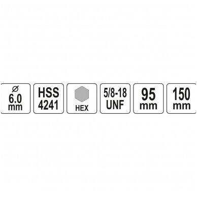 Laikiklis gręžimo karūnai TCT 5/8"-18UNF 10mm. Hex 2 Laikiklis gręžimo karūnai TCT 5/8"-18UNF 10mm. Hex 2