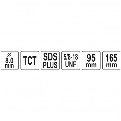 Laikiklis gręžimo karūnai TCT 5/8"-18UNF SDS plus 2