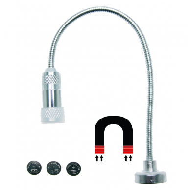 Lankstus magnetinis stovas su LED lempute Lankstus magnetinis stovas su LED lempute