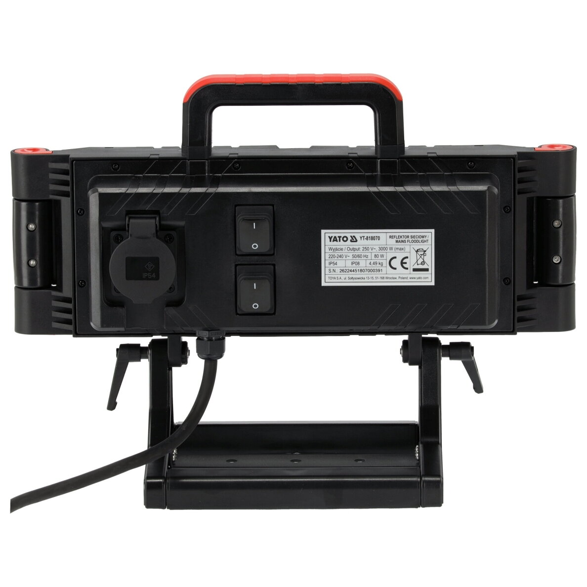 LED prožektorius 3 šviesos panelės 80 W 8800 lm. IP54 5 LED prožektorius 3 šviesos panelės 80 W 8800 lm. IP54 5