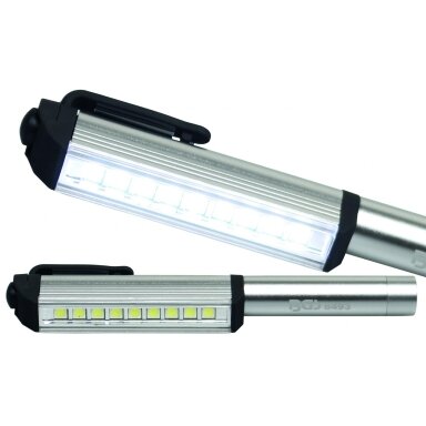 LED rašiklis aliuminis su 9 LED
