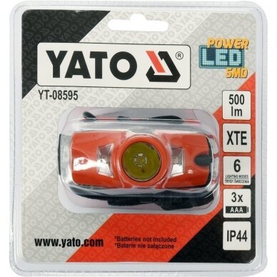 Lempa dedama ant galvos 500LM 70 m 3XAAA, IP44 4 Lempa dedama ant galvos 500LM 70 m 3XAAA, IP44 4