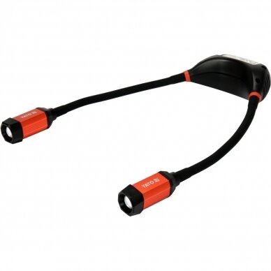Lempa dedama ant kaklo, lanksti, lygus šviesos reguliavimas USB / AKU 300LM 2