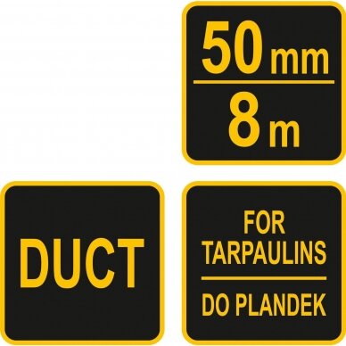 Lipni juosta, tentų remontui 5cm. x 8m. 1 Lipni juosta, tentų remontui 5cm. x 8m. 1