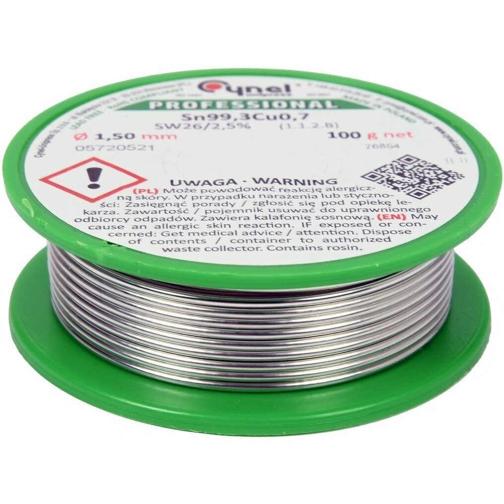 Lydmetalis be švino Ø 1.5mm.100g Lydmetalis be švino Ø 1.5mm.100g