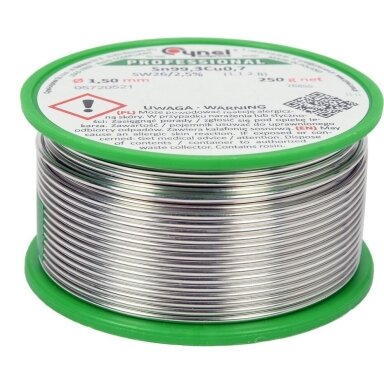 Lydmetalis be švino Ø 1.5mm. 250g.