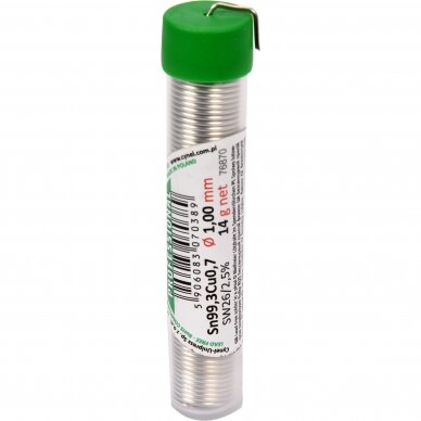 Lydmetalis be švino buteliuke Ø 1.0mm. 14g. Lydmetalis be švino buteliuke Ø 1.0mm. 14g.