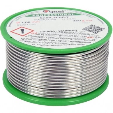 Lydmetalis be švino Ø 2.0mm. 250g. Lydmetalis be švino Ø 2.0mm. 250g.