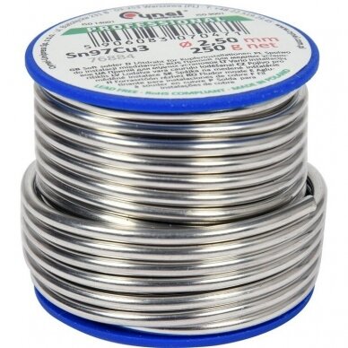 Lydmetalis minkštas Ø 2.5mm. 250g. Lydmetalis minkštas Ø 2.5mm. 250g.