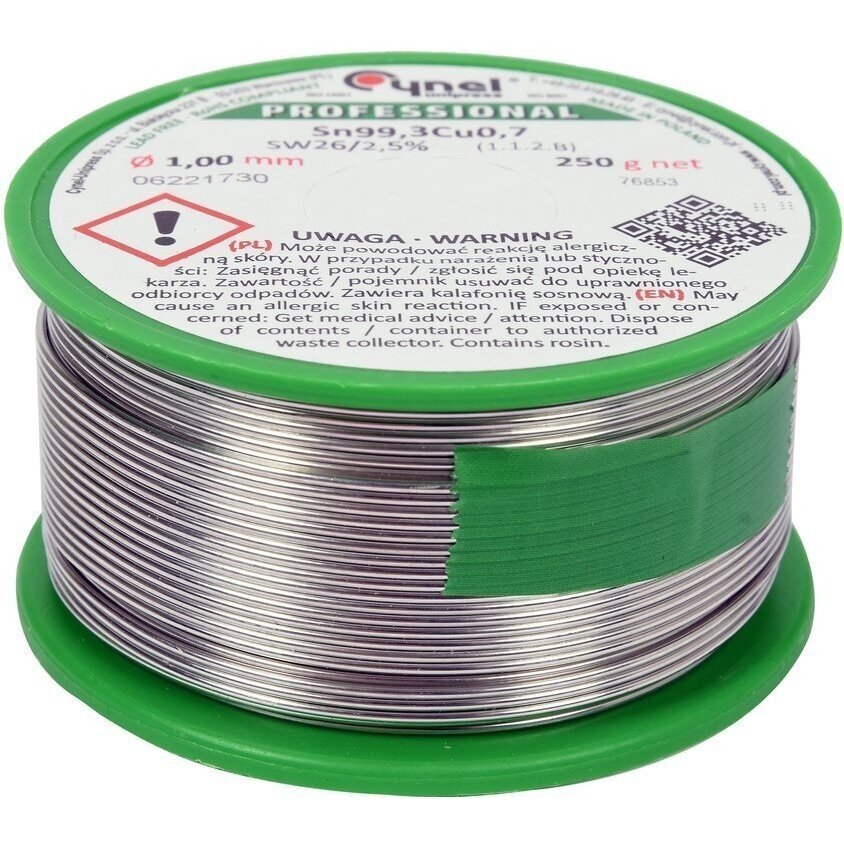 Lydmetalis be švino Ø 1.0mm. 250g. Lydmetalis be švino Ø 1.0mm. 250g.