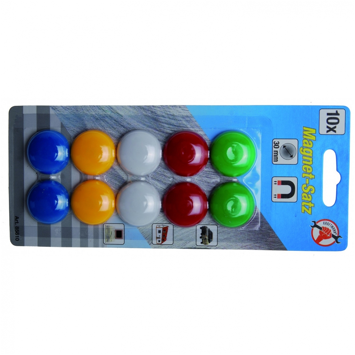 Magnetų rinkinys Ø 30 mm, 10vnt. Magnetų rinkinys Ø 30 mm, 10vnt.