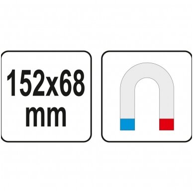 Magnetinė lėkštelė 2 magnetai 152 x 68 x 16mm. 4 Magnetinė lėkštelė 2 magnetai 152 x 68 x 16mm. 4