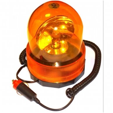 Magnetiniė įspėjamoji lemputė 360°  geltona švies H1 lemputė / 12V