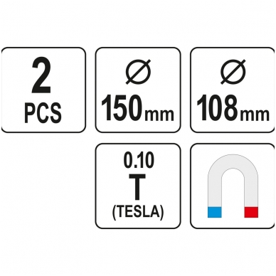 Magnetinių lėkštelių rinkinys -108-150 mm - 2 vnt. 2 Magnetinių lėkštelių rinkinys -108-150 mm - 2 vnt. 2
