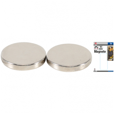 Magnetų rinkinys ypač stiprūs Ø 18 mm 2 vnt. Magnetų rinkinys ypač stiprūs Ø 18 mm 2 vnt.