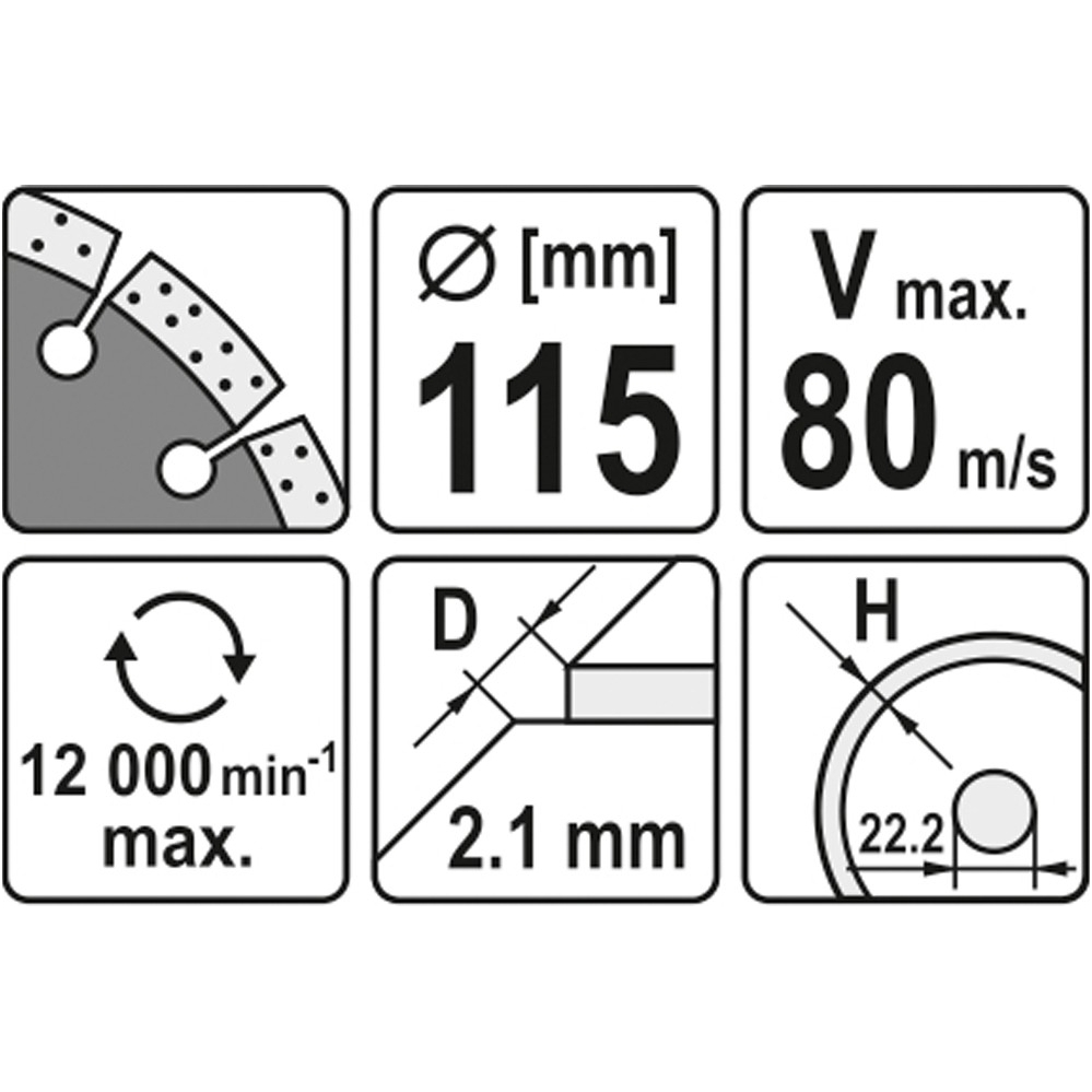 Deimantinis segmentinis pjovimo diskas 115mm 1 Deimantinis segmentinis pjovimo diskas 115mm 1