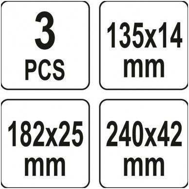 Montiruočių / gramdiklių rinkinys 3vnt. 2 Montiruočių / gramdiklių rinkinys 3vnt. 2
