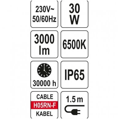 Nešiojamas prožektorius SMD LED 30W/3000LM 4 Nešiojamas prožektorius SMD LED 30W/3000LM 4