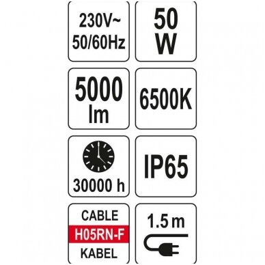 Nešiojamas prožektorius SMD LED 50W/5000LM 4 Nešiojamas prožektorius SMD LED 50W/5000LM 4
