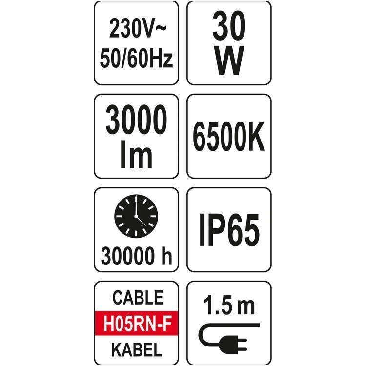 Nešiojamas prožektorius SMD LED 30W/3000LM 4