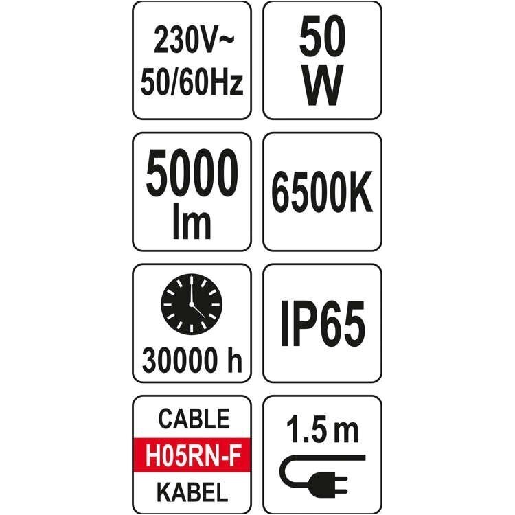 Nešiojamas prožektorius SMD LED 50W/5000LM 4 Nešiojamas prožektorius SMD LED 50W/5000LM 4