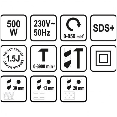 Perforatorius SDS PLUS - 500W 3 Perforatorius SDS PLUS - 500W 3