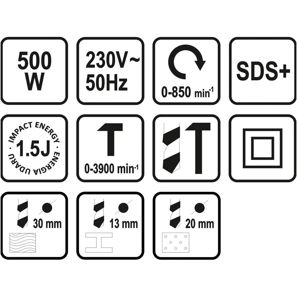 Perforatorius SDS PLUS - 500W 3 Perforatorius SDS PLUS - 500W 3