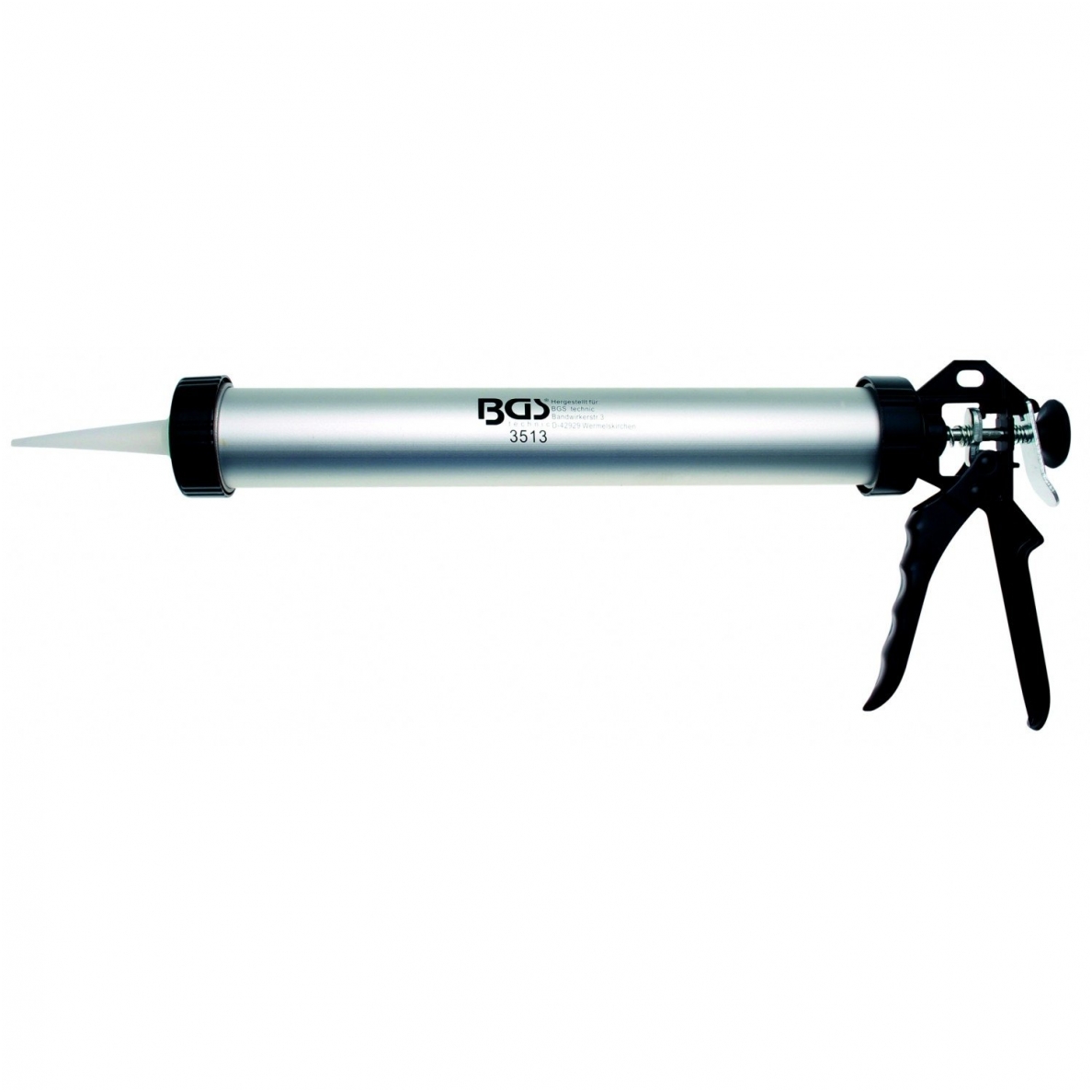 Pistoletas silikonui kasetėms aliuminis | 380 mm Pistoletas silikonui kasetėms aliuminis | 380 mm