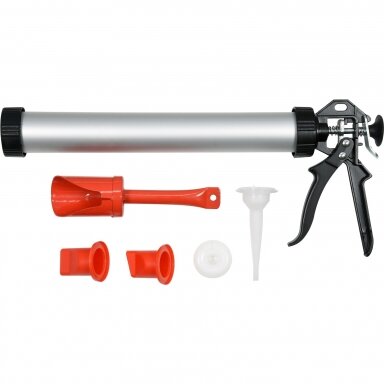 Pistoletas hermetikui aliuminis su rinkiniu1l- 380 mm