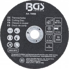 Pjovimo diskų rinkinys,  nerūdijančiam plienui Ø 75 x 1,0 x 10mm. 5vnt.