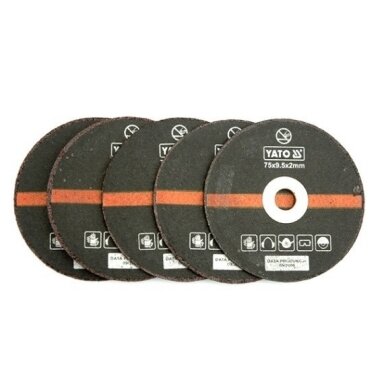 Pjovimo diskeliai 5 vnt. 75 x 2 x 9,5 mm. Pjovimo diskeliai 5 vnt. 75 x 2 x 9,5 mm.