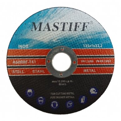 Pjovimo diskas metalui-125x1.0x22,23 1 Pjovimo diskas metalui-125x1.0x22,23 1