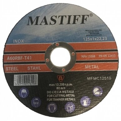 Pjovimo diskas metalui-125x1.0x22,23 Pjovimo diskas metalui-125x1.0x22,23
