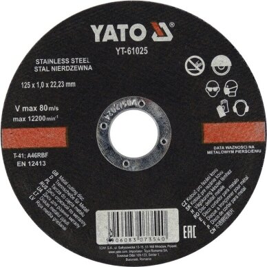 Pjovimo diskas metalui 125x1.2x22,23 Pjovimo diskas metalui 125x1.2x22,23