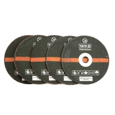 Pjovimo diskeliai 5 vnt. 75 x 2 x 9,5 mm. Pjovimo diskeliai 5 vnt. 75 x 2 x 9,5 mm.