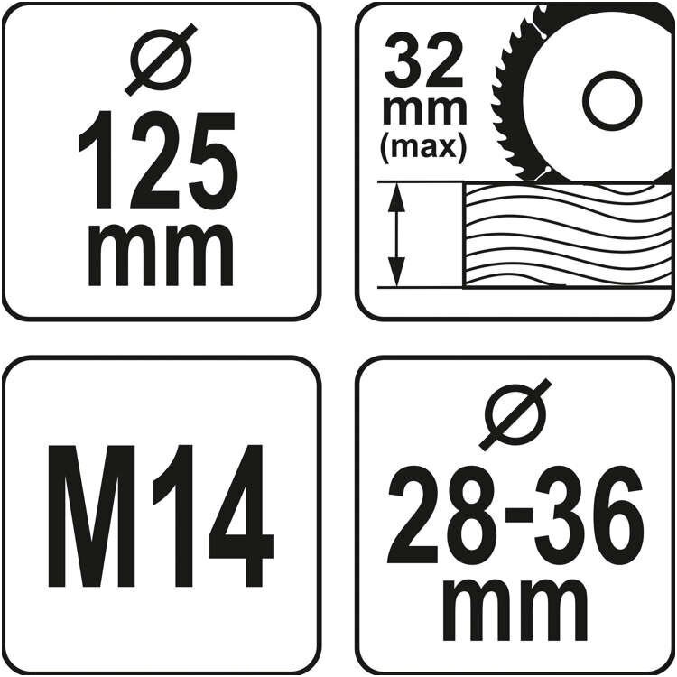 Pjovimo apsauga nuo dulkių M14/125mm. 2 Pjovimo apsauga nuo dulkių M14/125mm. 2