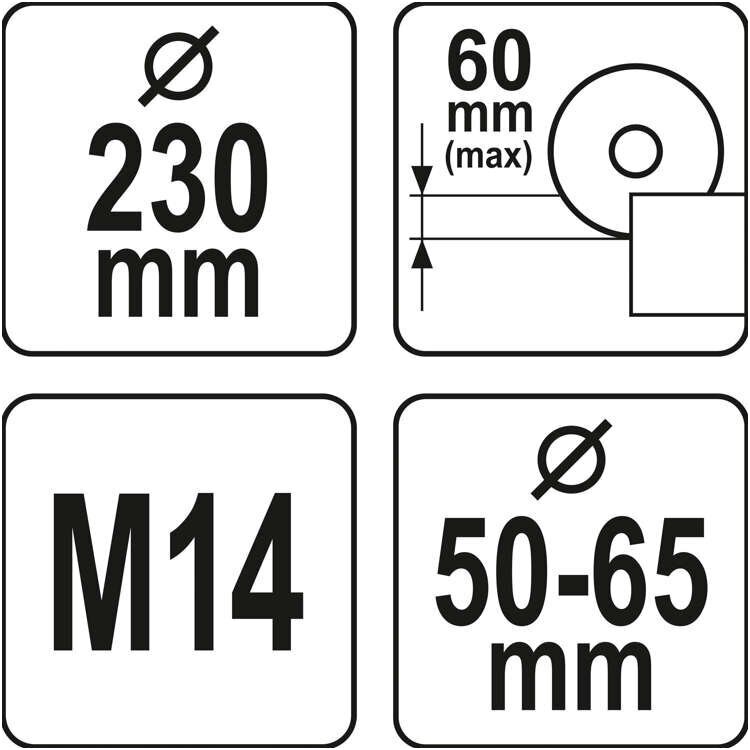 Pjovimo apsauga nuo dulkių M14/230mm. 2 Pjovimo apsauga nuo dulkių M14/230mm. 2