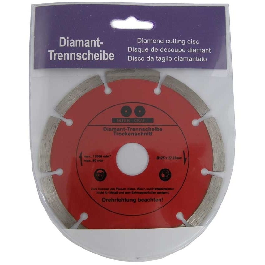 Deimantinis pjovimo diskas 125mm X1.2X1.8X7.0 1