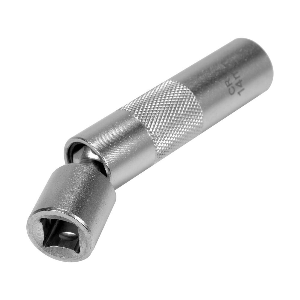 Plonasienė galvutė žvakėms 14mm. 3/8" su jungtimi 1 Plonasienė galvutė žvakėms 14mm. 3/8" su jungtimi 1