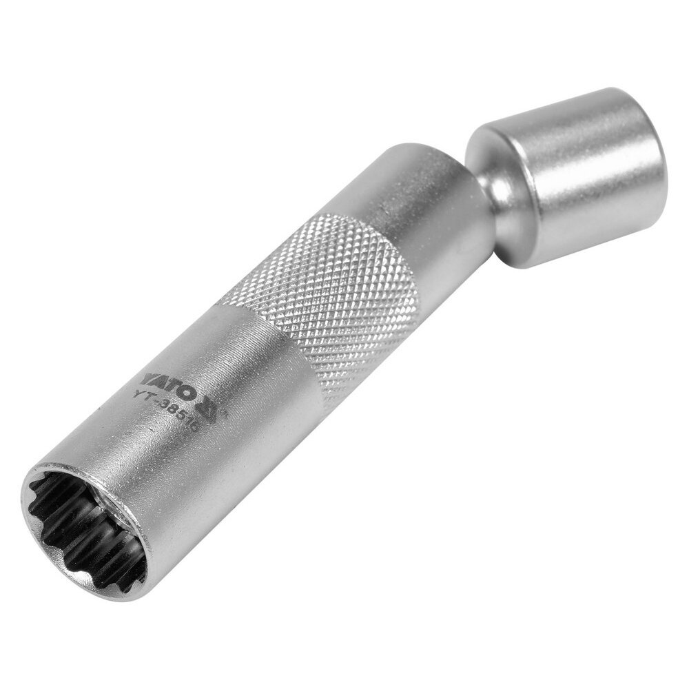 Plonasienė galvutė žvakėms 14mm. 3/8" su jungtimi Plonasienė galvutė žvakėms 14mm. 3/8" su jungtimi