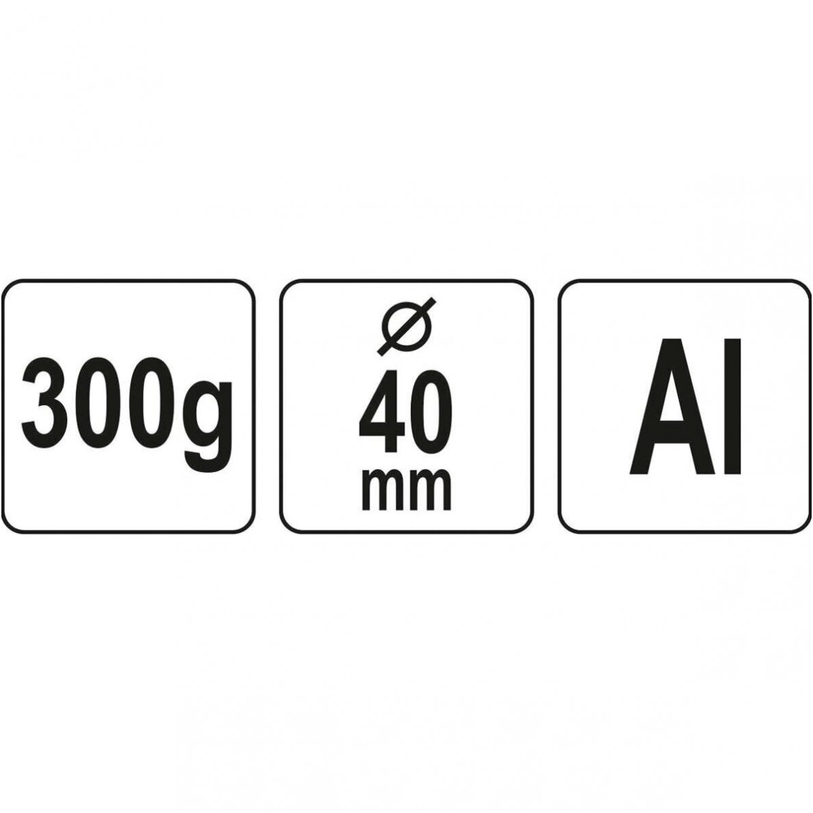 Plaktukas aliuminis 40mm. 300g. 2 Plaktukas aliuminis 40mm. 300g. 2