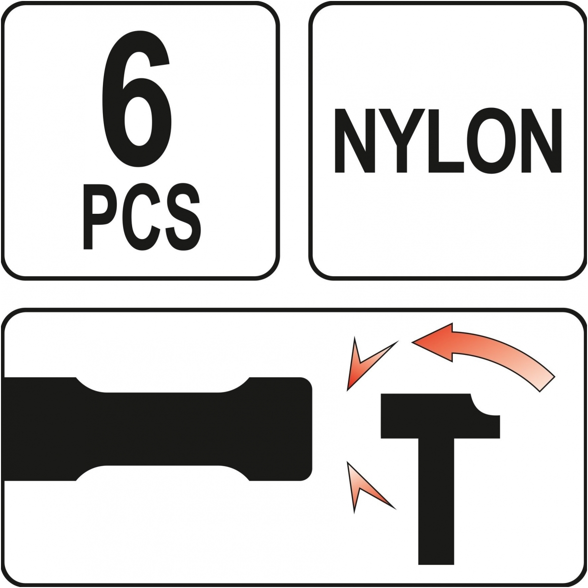 Plastikinių kaltų rinkinys - 6 vnt. 3 Plastikinių kaltų rinkinys - 6 vnt. 3