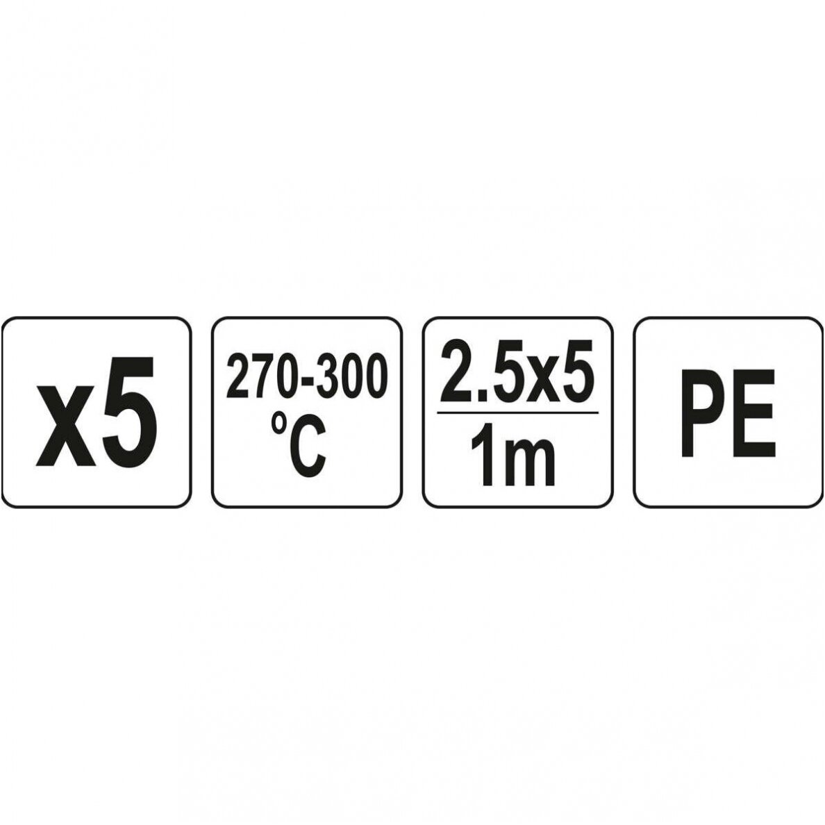 Plastiko suvirinimo juosta polietilenas (PE) 2.5X5mm. 5х1m. 5vnt. 3