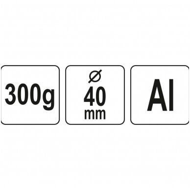 Plaktukas aliuminis 40mm. 300g. 2