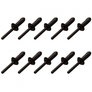 Plastikinės kniedės 6,3 x 25,2mm. 10 vnt. Plastikinės kniedės 6,3 x 25,2mm. 10 vnt.