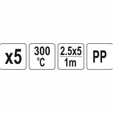 Plastiko suvirinimo juosta polipropilenas (PP) 2.5X5mm. 5х1m. 5vnt. 2 Plastiko suvirinimo juosta polipropilenas (PP) 2.5X5mm. 5х1m. 5vnt. 2